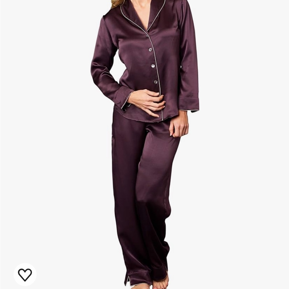 Women's 100% Mulberry Silk Pajama Set, Relaxed Fit PJs Natalya Collection Sz XXL